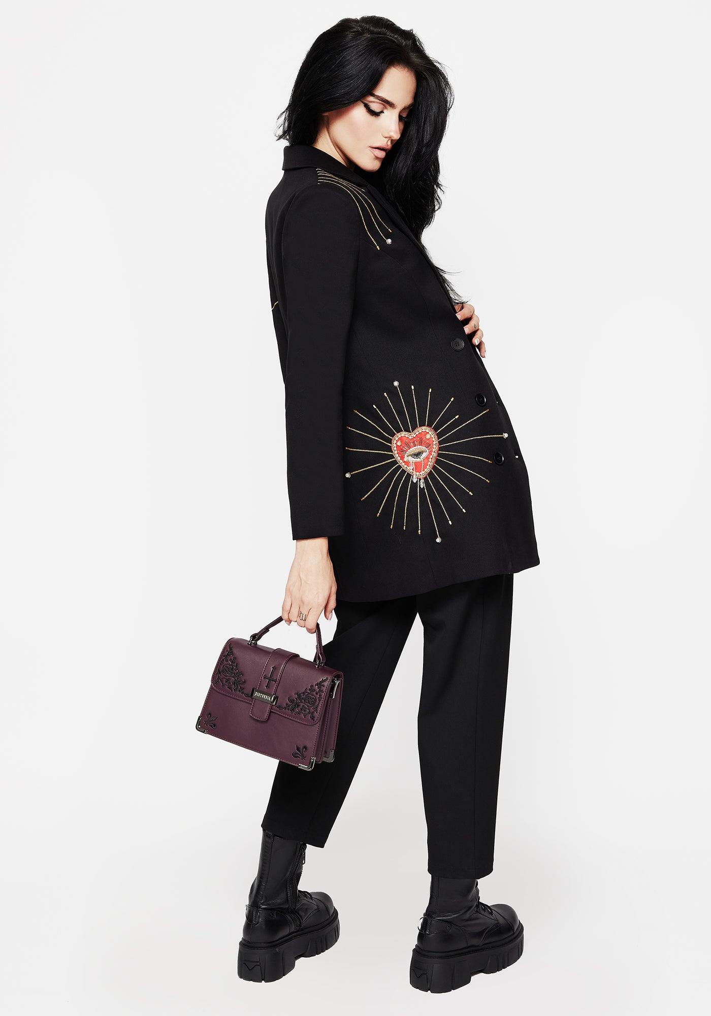 Ingrid Hand Embroidered Applique Blazer Dress | Disturbia - Shop