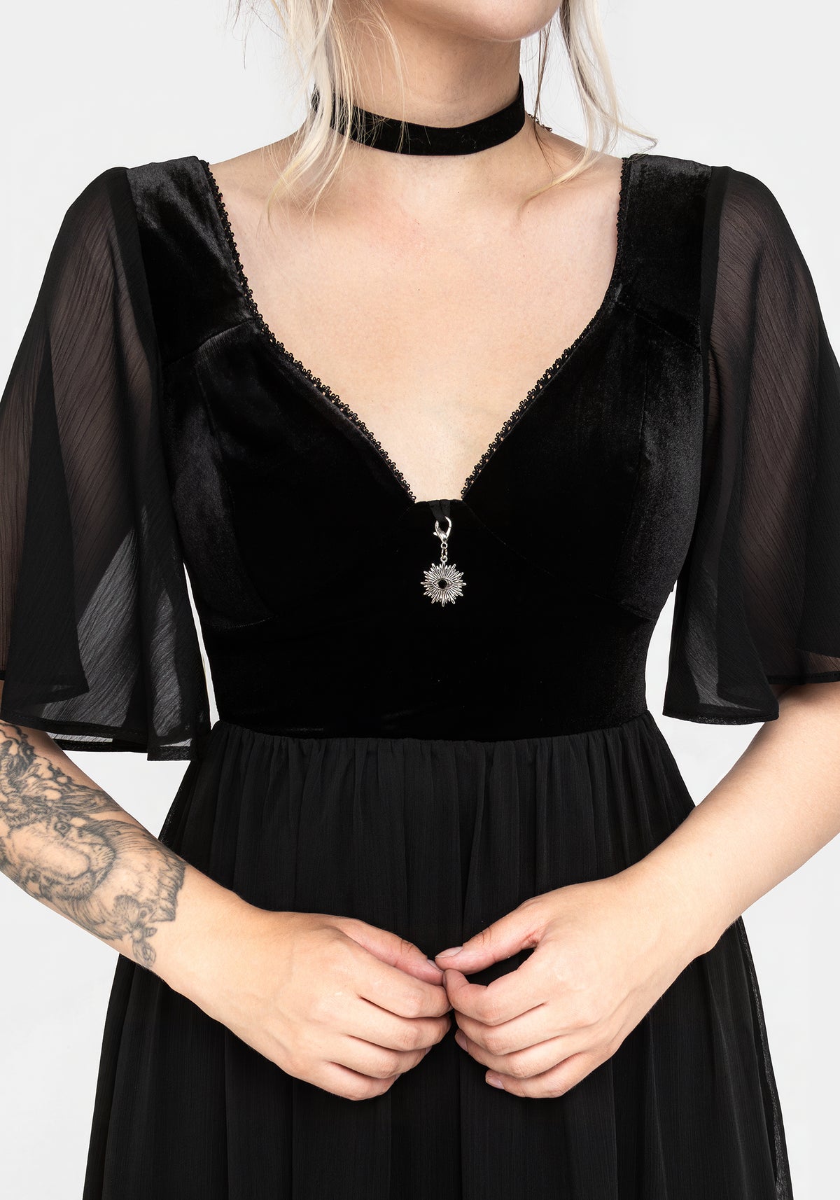 Oculist Chiffon Maxi Dress