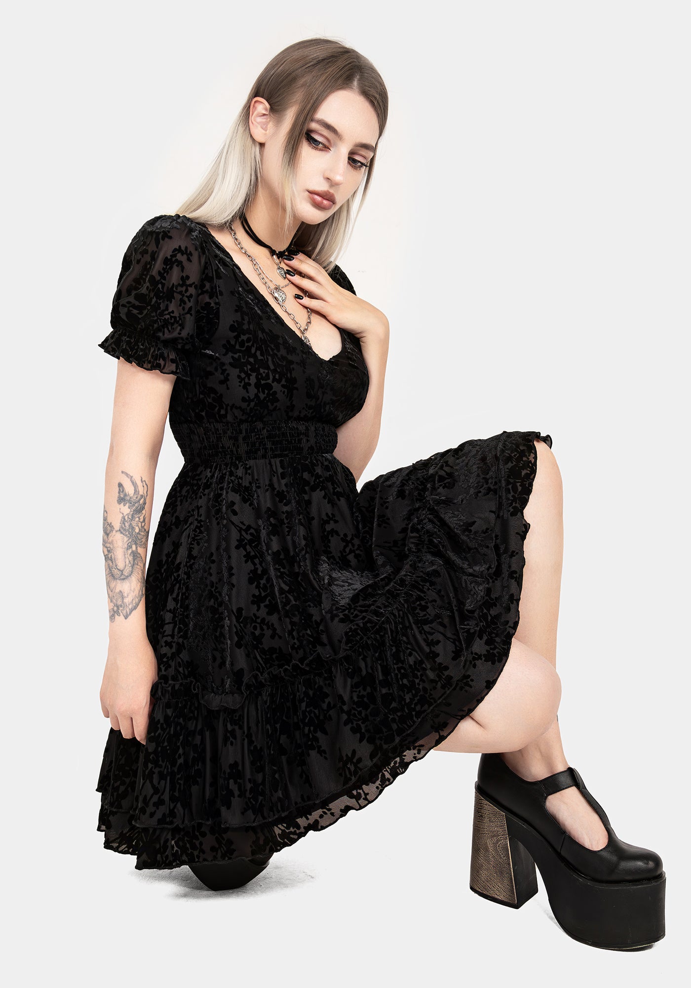 Bonjour diary Black velvet dress 4y ベロア Margie Velvet Mini Dress – SEROYA