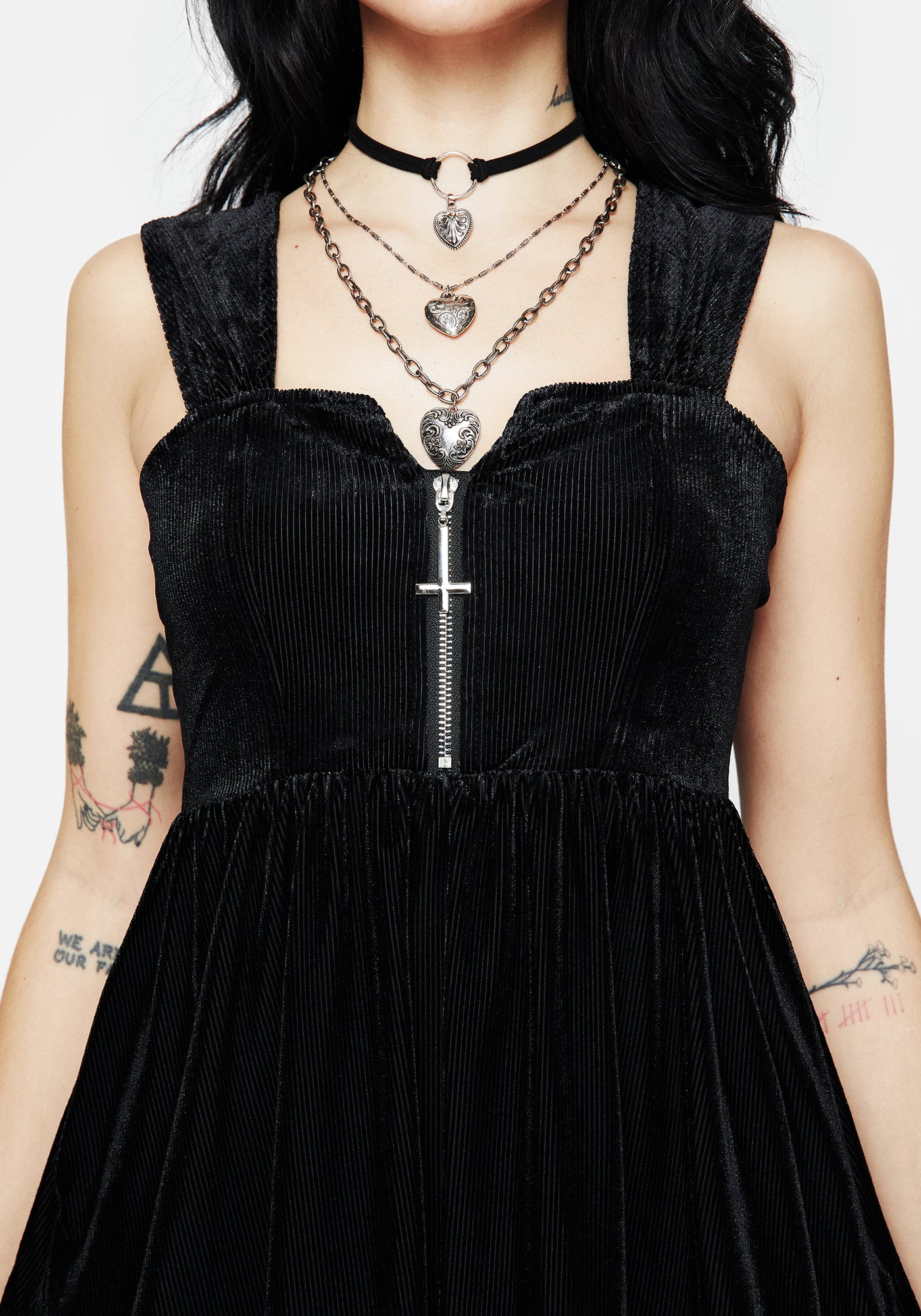Heartless Zip Front Mini Dress | Disturbia - Shop Women's Gothic, Alternative & Dark Romantic Fashion, Accessories & Homeware Heartless Zip Front Mini Dress | Disturbia - Shop Women's Gothic, Alternative & Dark Romantic Fashion, Accessories & Homeware