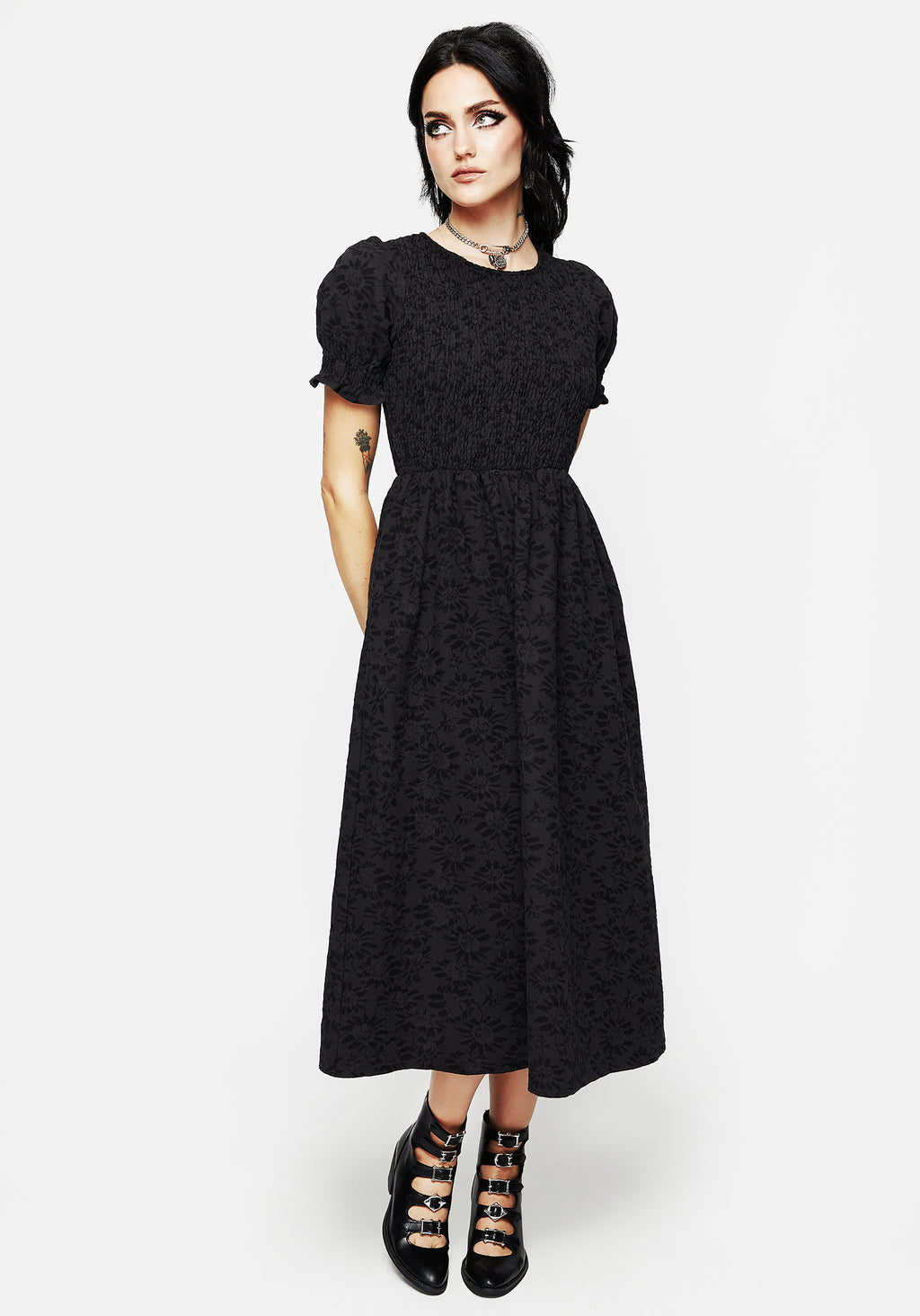 formal smock dress Piper Dark Khaki Cotton Midi Smock Dress Finery London