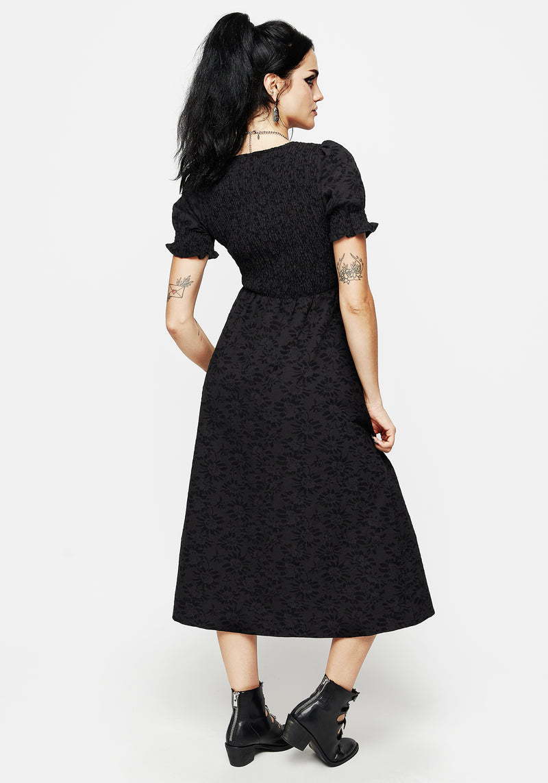 Amun Midi Smock Dress | Disturbia - Shop Women's Gothic, Alternative & Dark Romantic Fashion, Accessories & Homeware Amun Midi Smock Dress | Disturbia - Shop Women's Gothic, Alternative & Dark Romantic Fashion, Accessories & Homeware