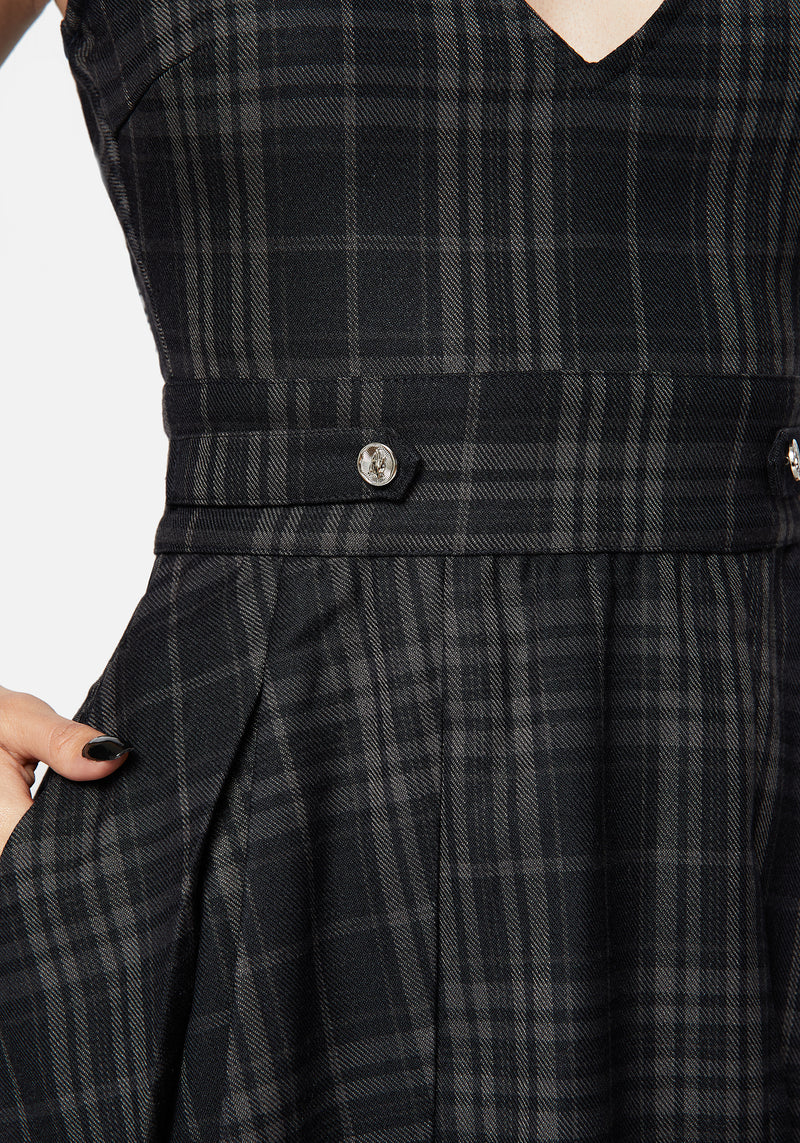 Reckless Check Mini Pinafore Dress | Disturbia - Shop Women's Gothic, Alternative & Dark Romantic Fashion, Accessories & Homeware Reckless Check Mini Pinafore Dress | Disturbia - Shop Women's Gothic, Alternative & Dark Romantic Fashion, Accessories & Homeware