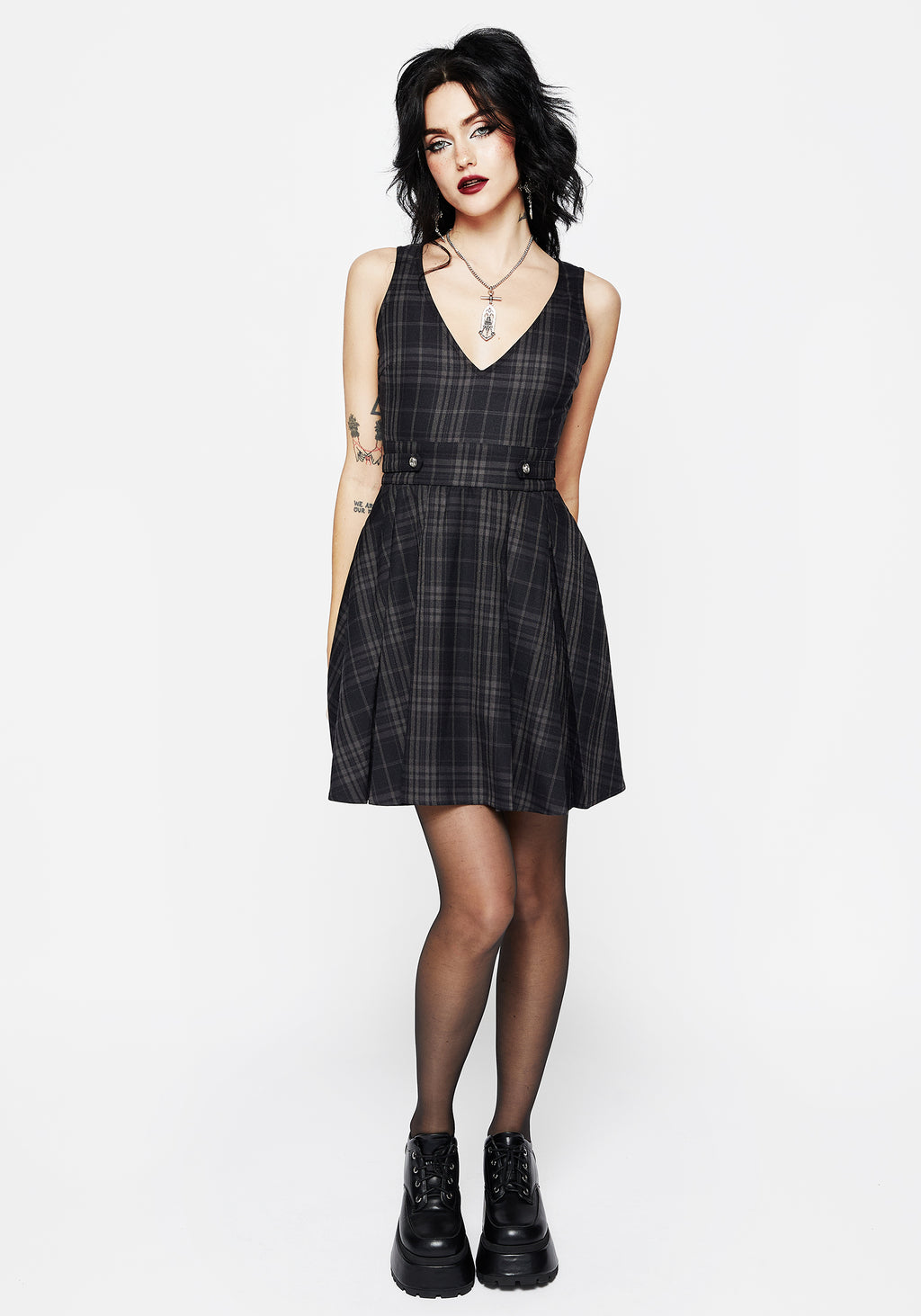 Mini Reckless Reckless Check Mini Pinafore Dress | Disturbia - Shop Women's Gothic ...