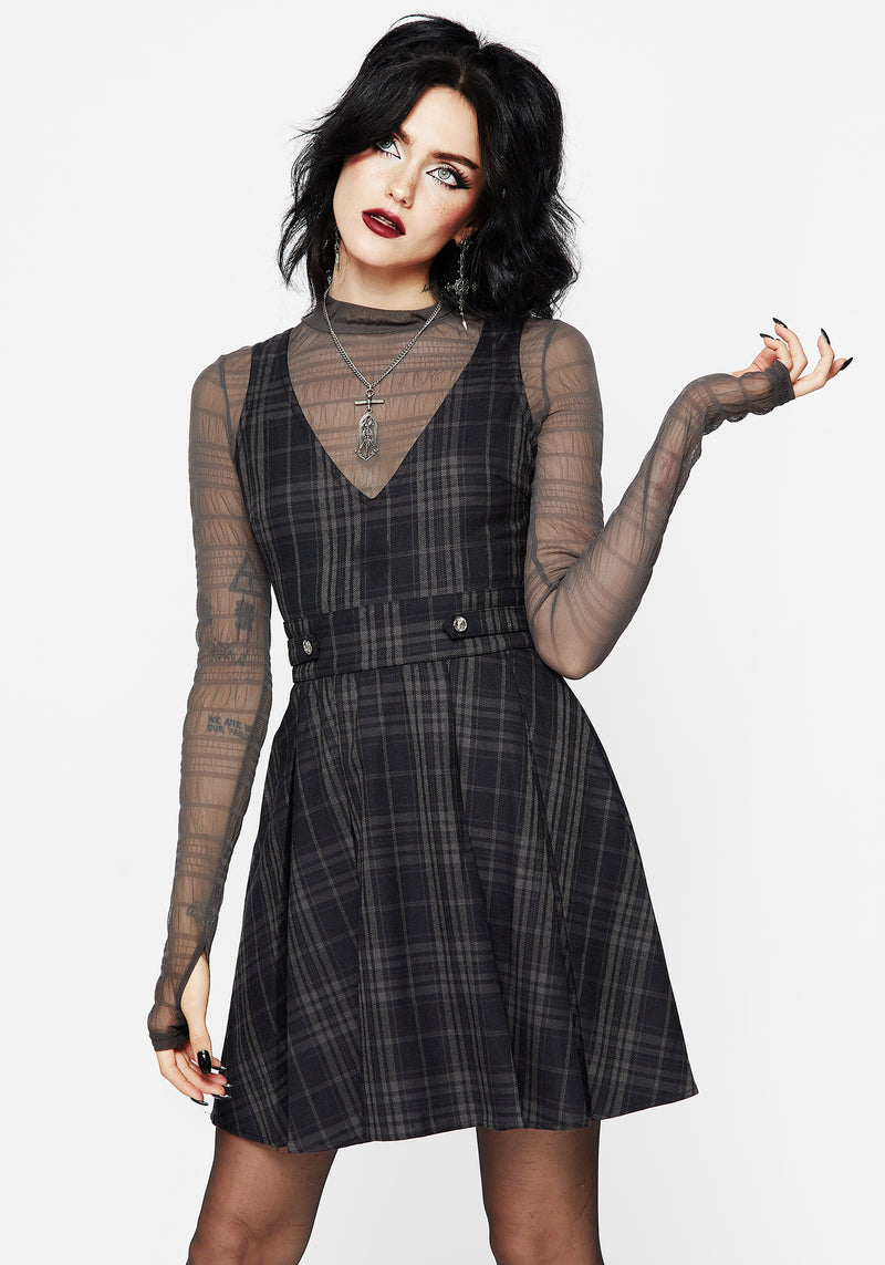 Mini Dress Pinafore Dress Night Out Pinafore Mini Dress With Velvet Collar Black Gray For Women Mini Dress Pinafore Dress Night Out Pinafore Mini Dress With Velvet Collar Black Gray For Women