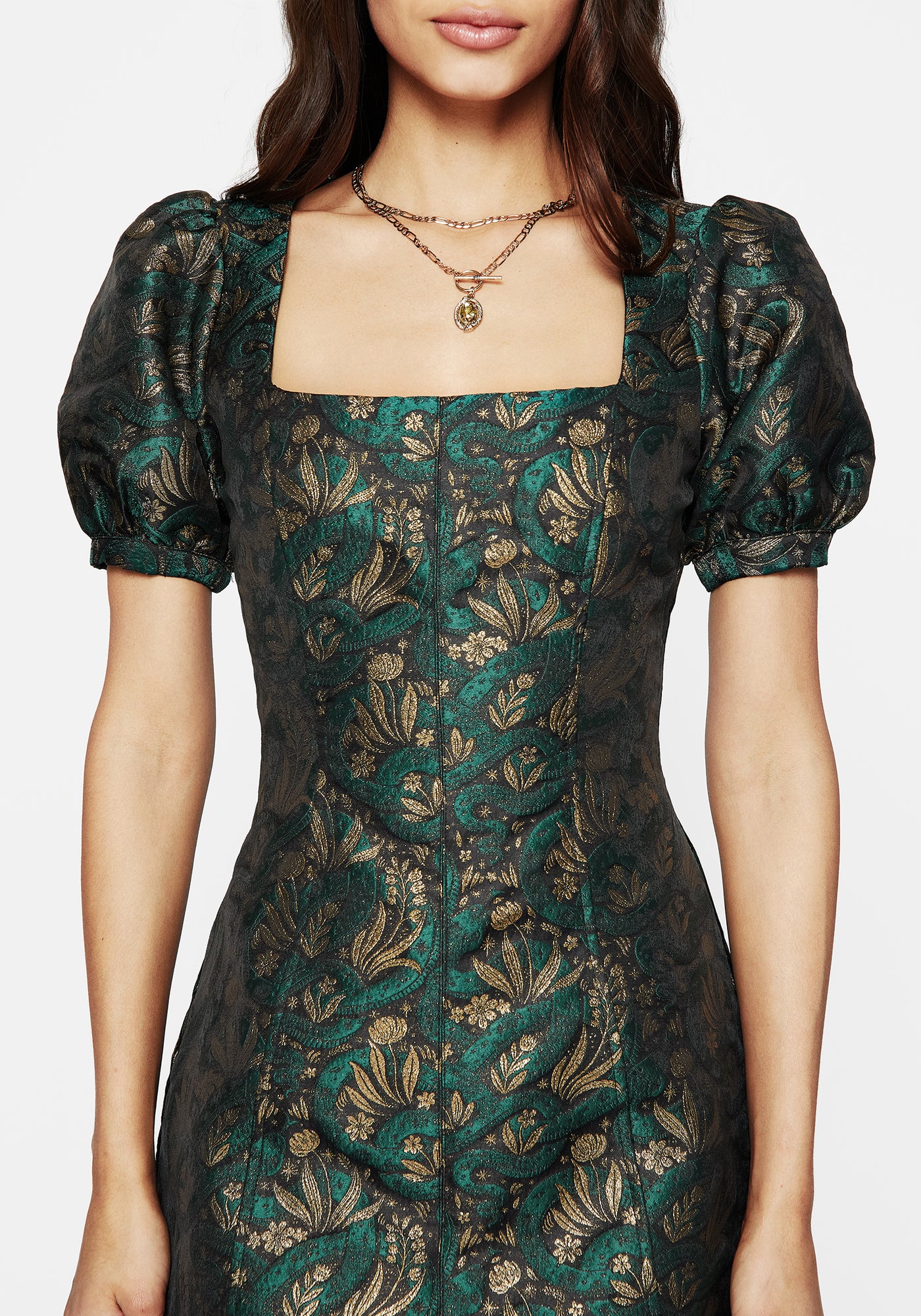 Rena Snake Jacquard Mini Dress | Disturbia - Shop Women's Gothic, Alternative & Dark Romantic Fashion, Accessories & Homeware Rena Snake Jacquard Mini Dress | Disturbia - Shop Women's Gothic, Alternative & Dark Romantic Fashion, Accessories & Homeware