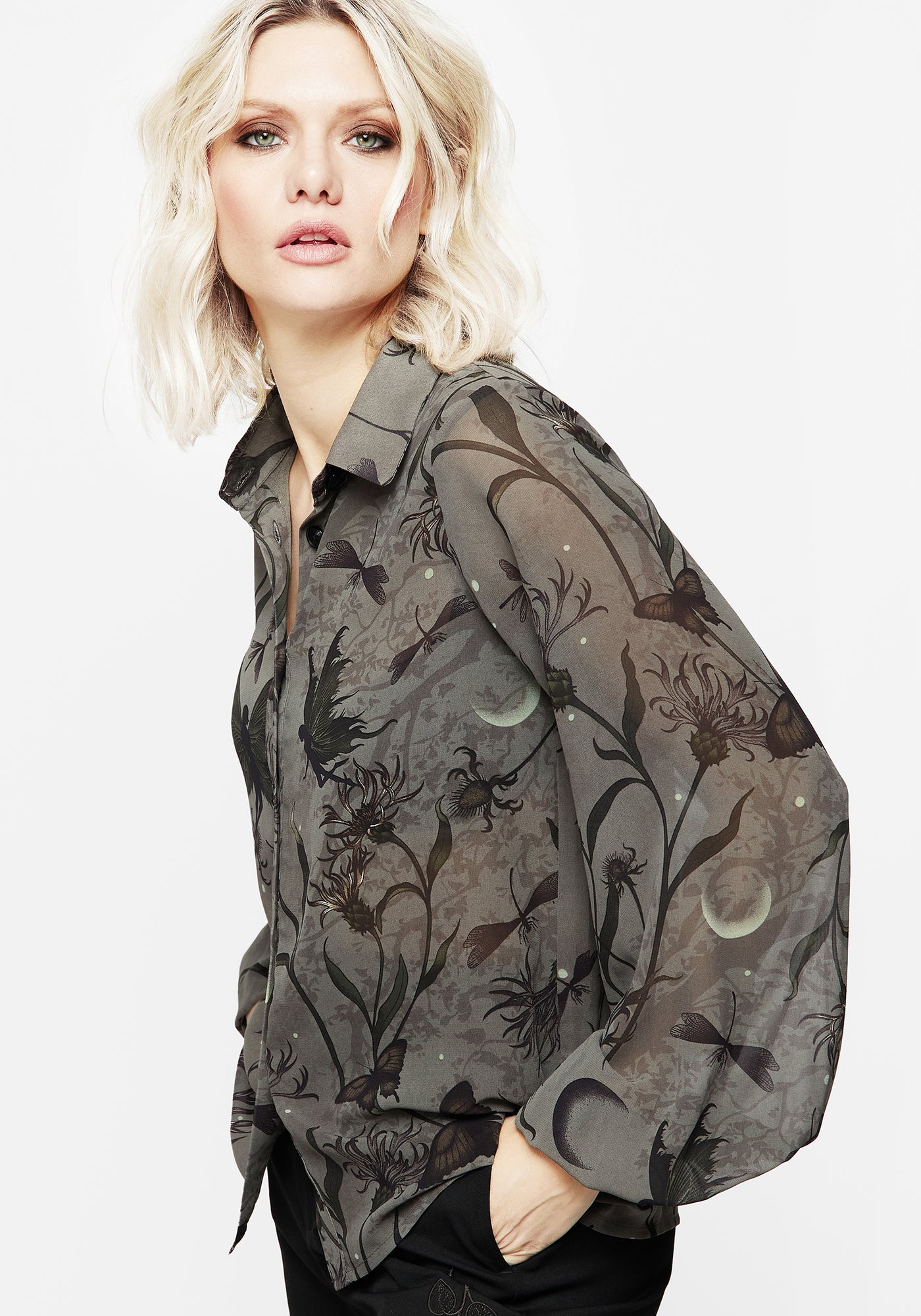 Gloriana Floral Print Chiffon Shirt | Disturbia - Shop Women's