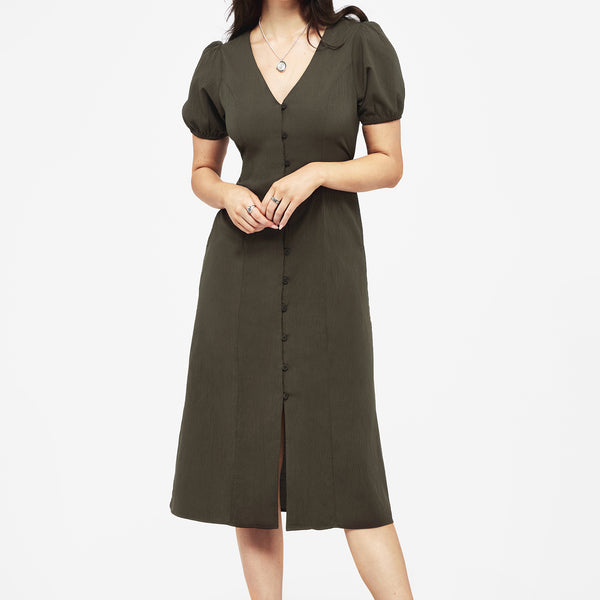 rosette midi dress Rosette Button Up Midi Dress | Disturbia