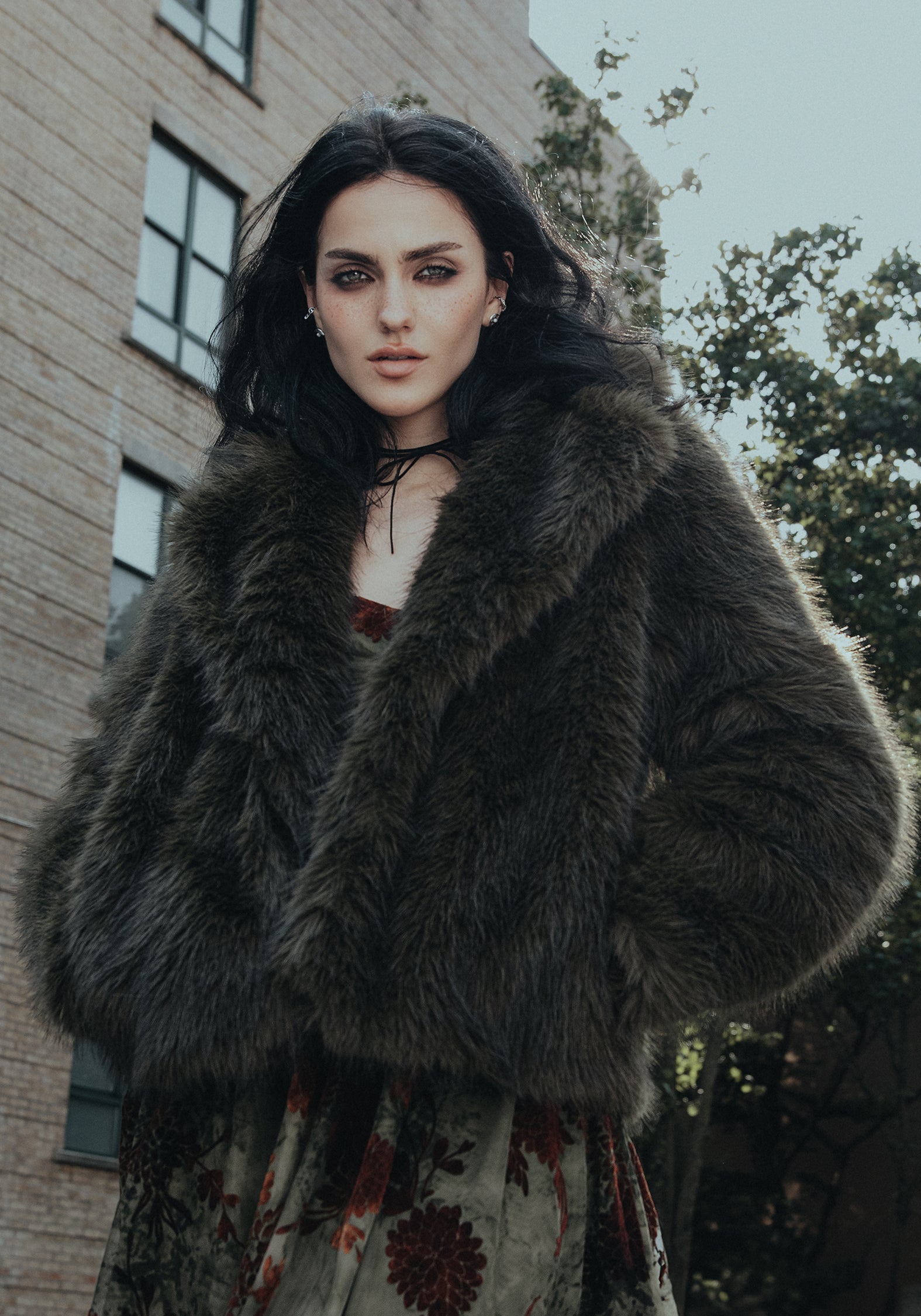 Monstrum Cropped Faux Fur Jacket | Disturbia - Shop Women's Gothic