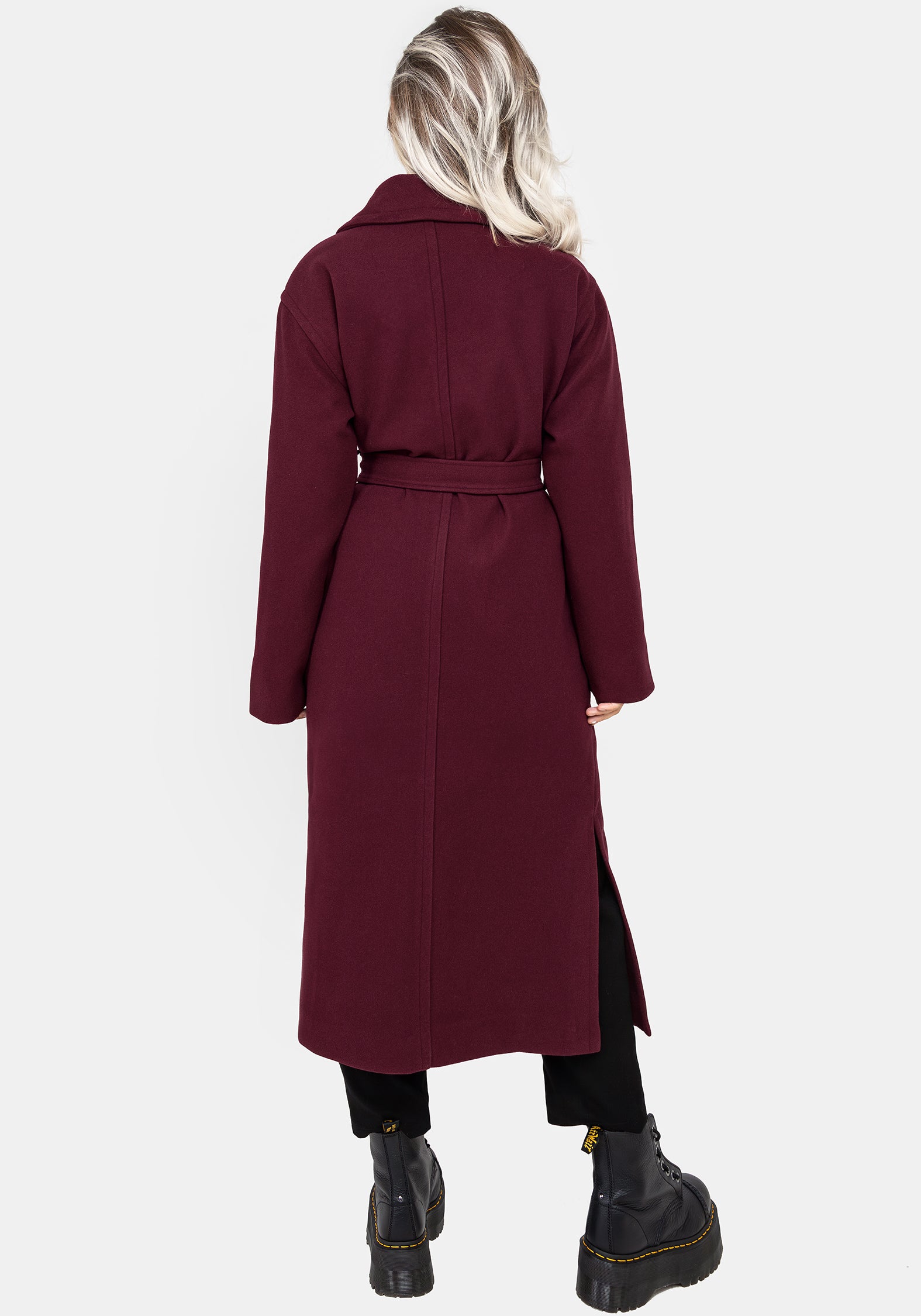 Meltdown Oversized Coat with Brooch - Red | Disturbia - Shop