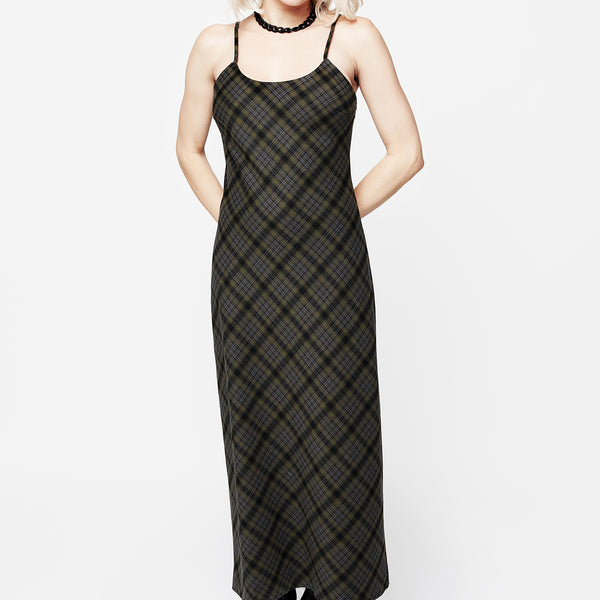 Reseda Check Midaxi Cami Dress | Disturbia - Shop Women's Gothic