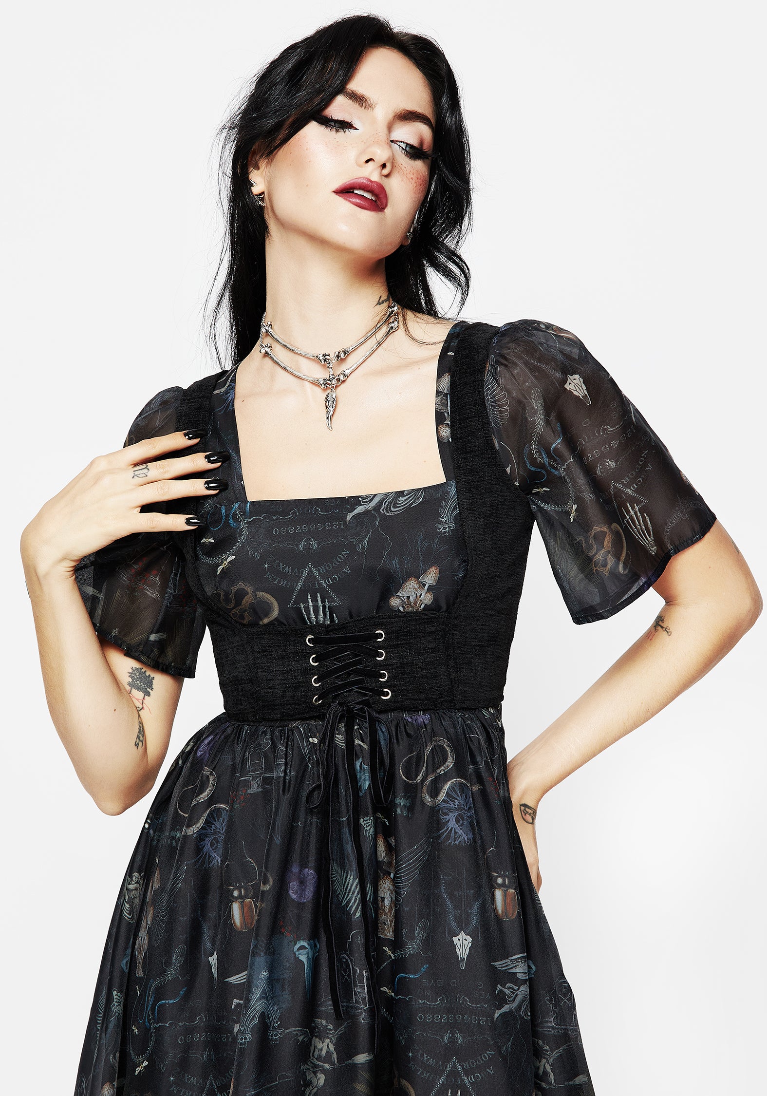 Florence Lace Up Harness Corset Top | Disturbia - Shop Women's