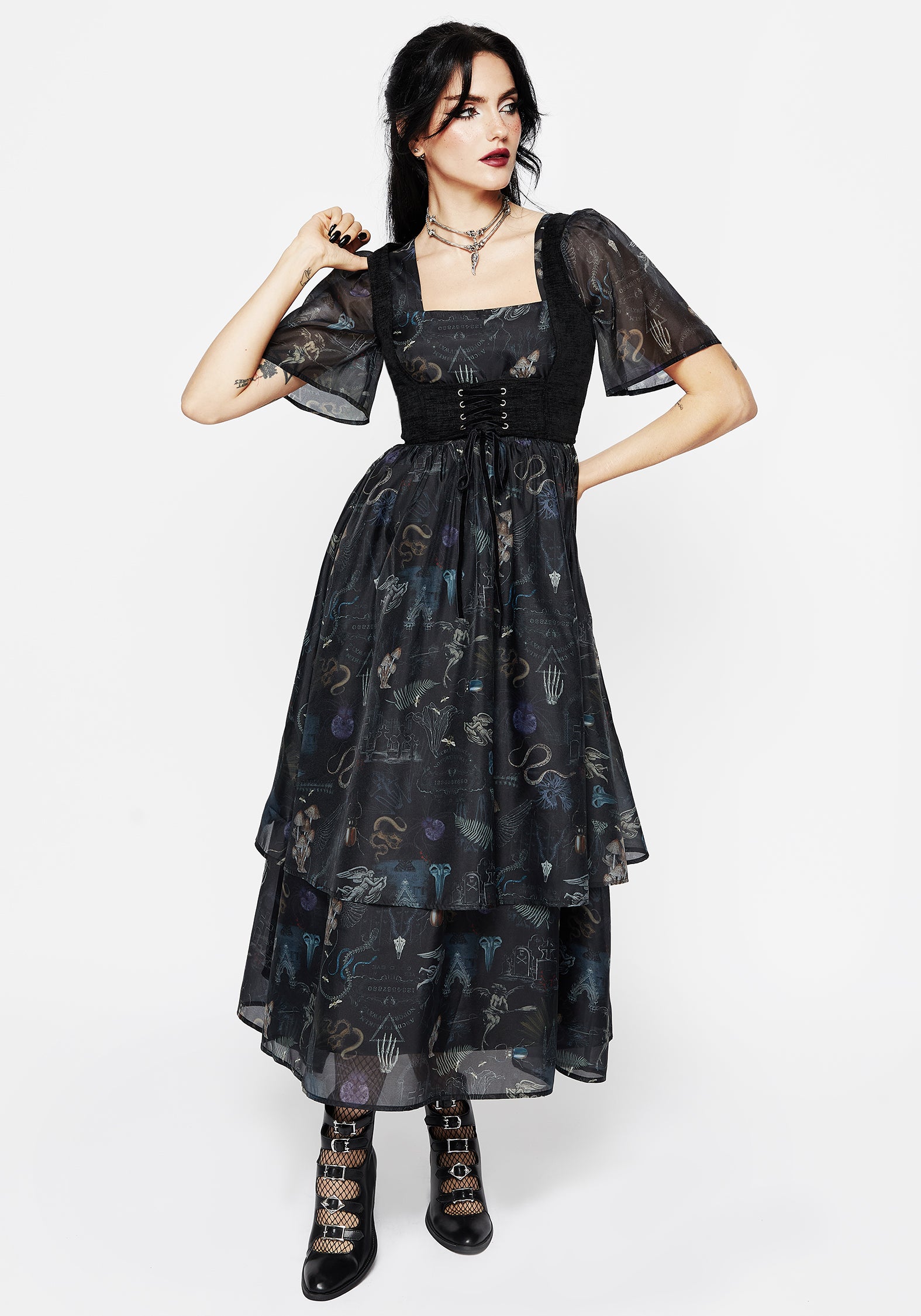 Florence Lace Up Harness Corset Top | Disturbia - Shop Women's