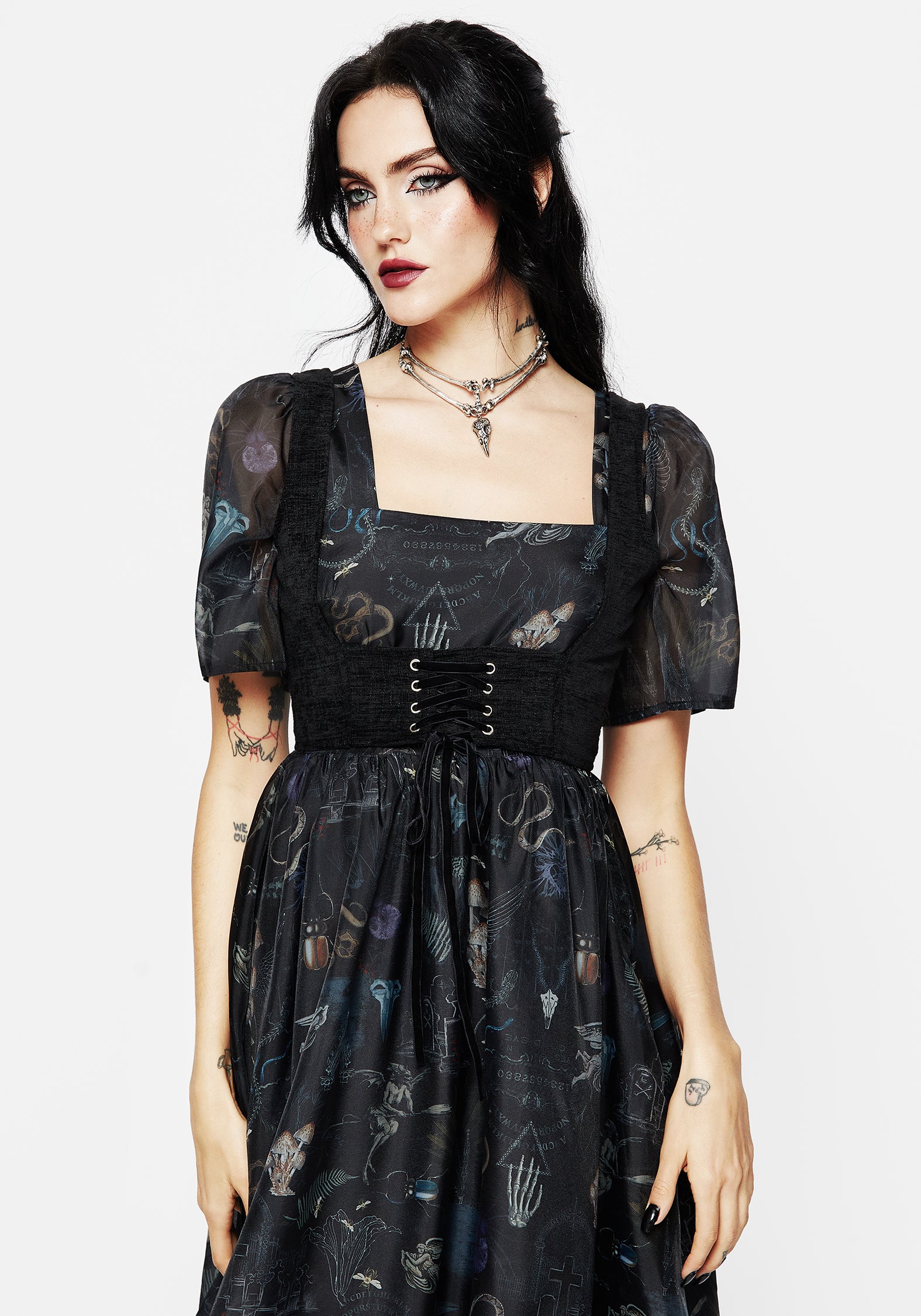 Florence Lace Up Harness Corset Top | Disturbia - Shop Women's