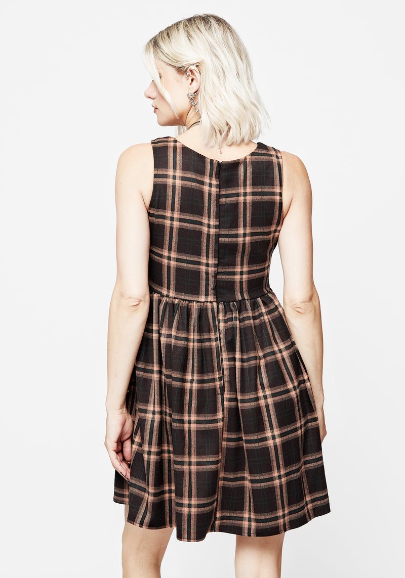 Ambrose Check Mini Dress | Disturbia - Shop Women's Gothic, Alternative & Dark Romantic Fashion, Accessories & Homeware Ambrose Check Mini Dress | Disturbia - Shop Women's Gothic, Alternative & Dark Romantic Fashion, Accessories & Homeware