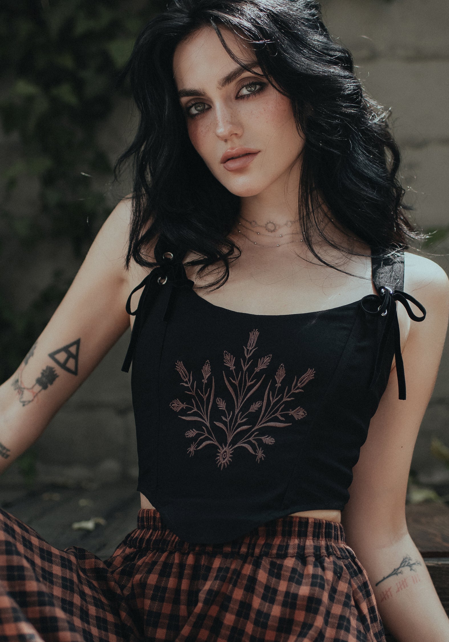Cybele Embroidered Crop Corset Top | Disturbia - Shop Women's