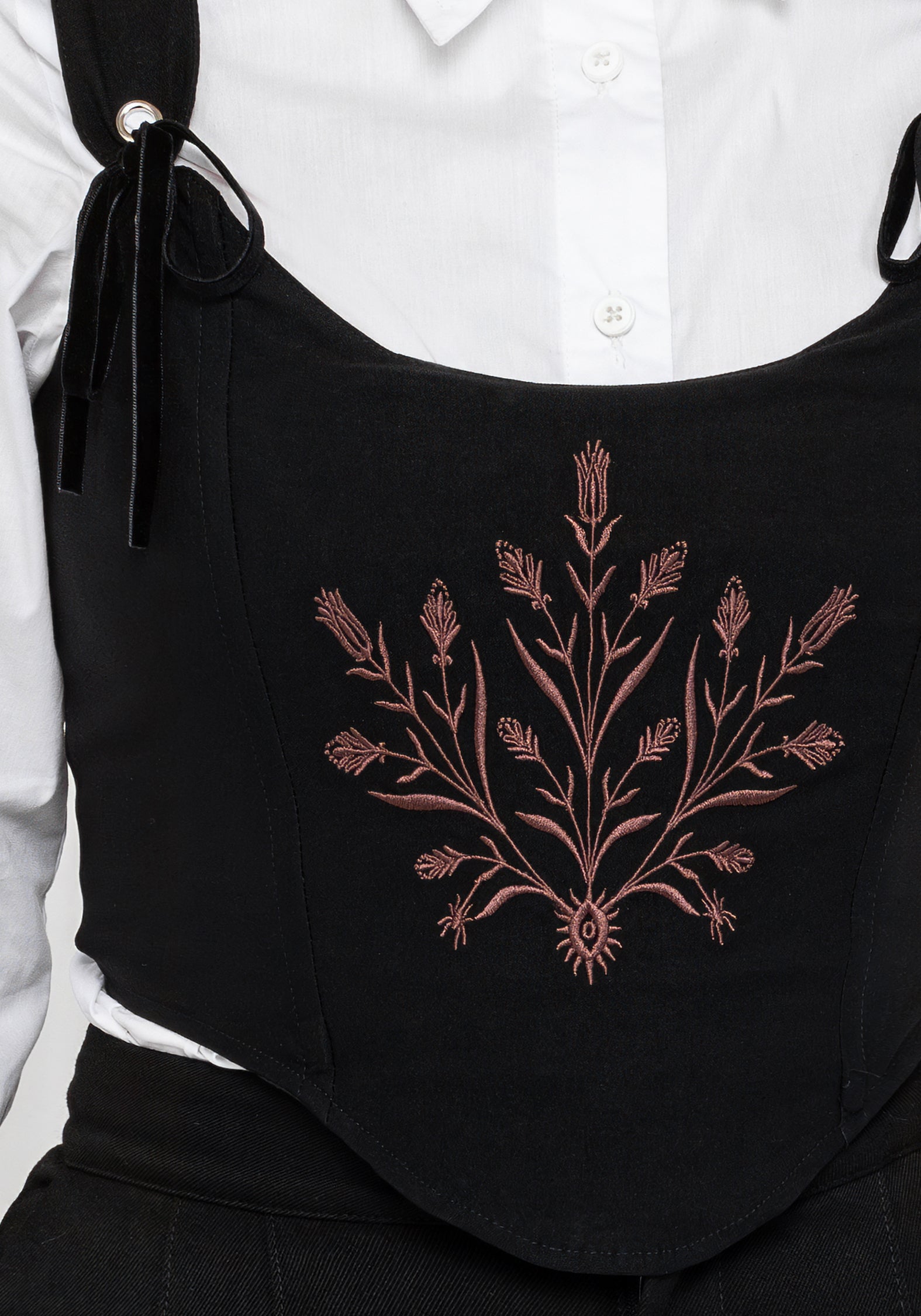 Cybele Embroidered Crop Corset Top | Disturbia - Shop Women's