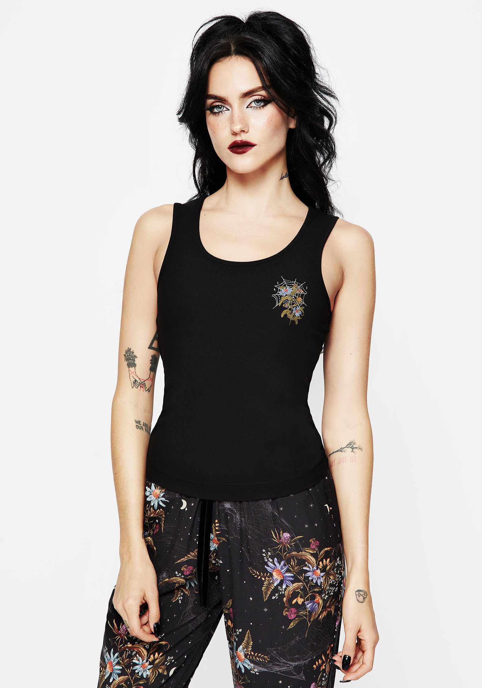 Cleome Floral Spiderweb Pyjama Vest Top | Disturbia - Shop Women's ...