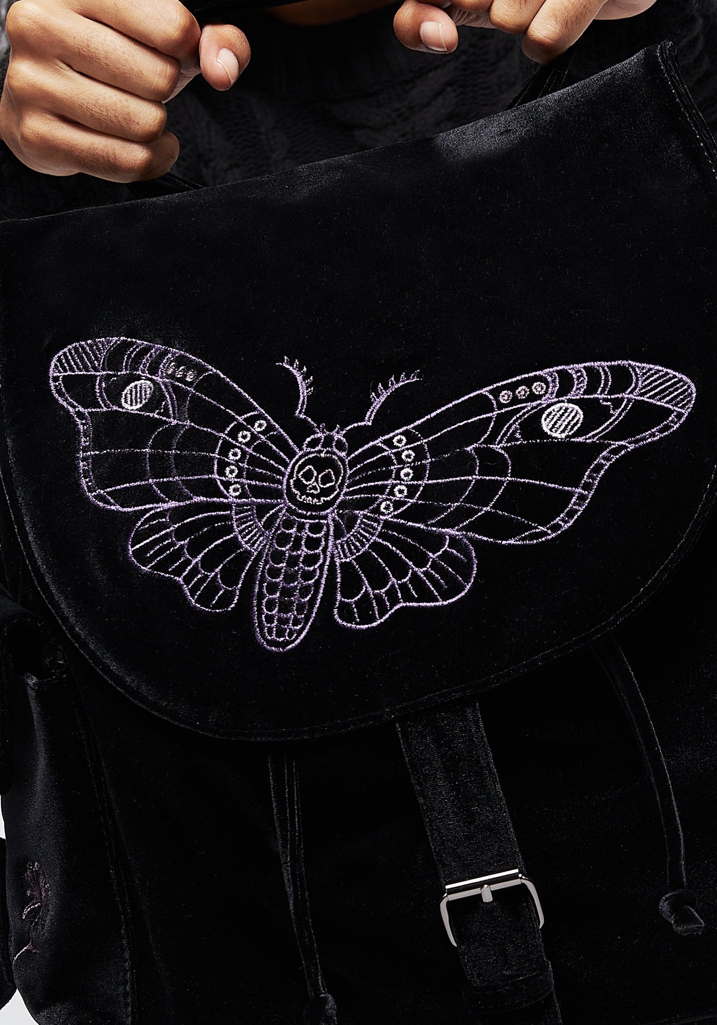 Atropos Moth Embroidered Satchel Backpack | Disturbia - Shop
