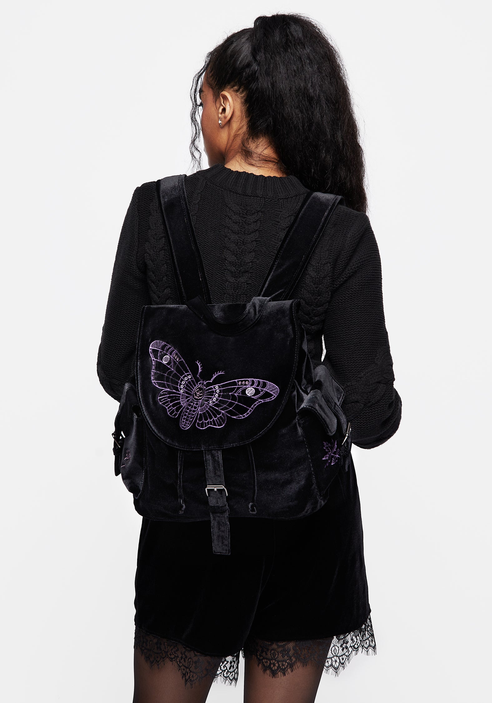 Atropos Moth Embroidered Satchel Backpack | Disturbia - Shop