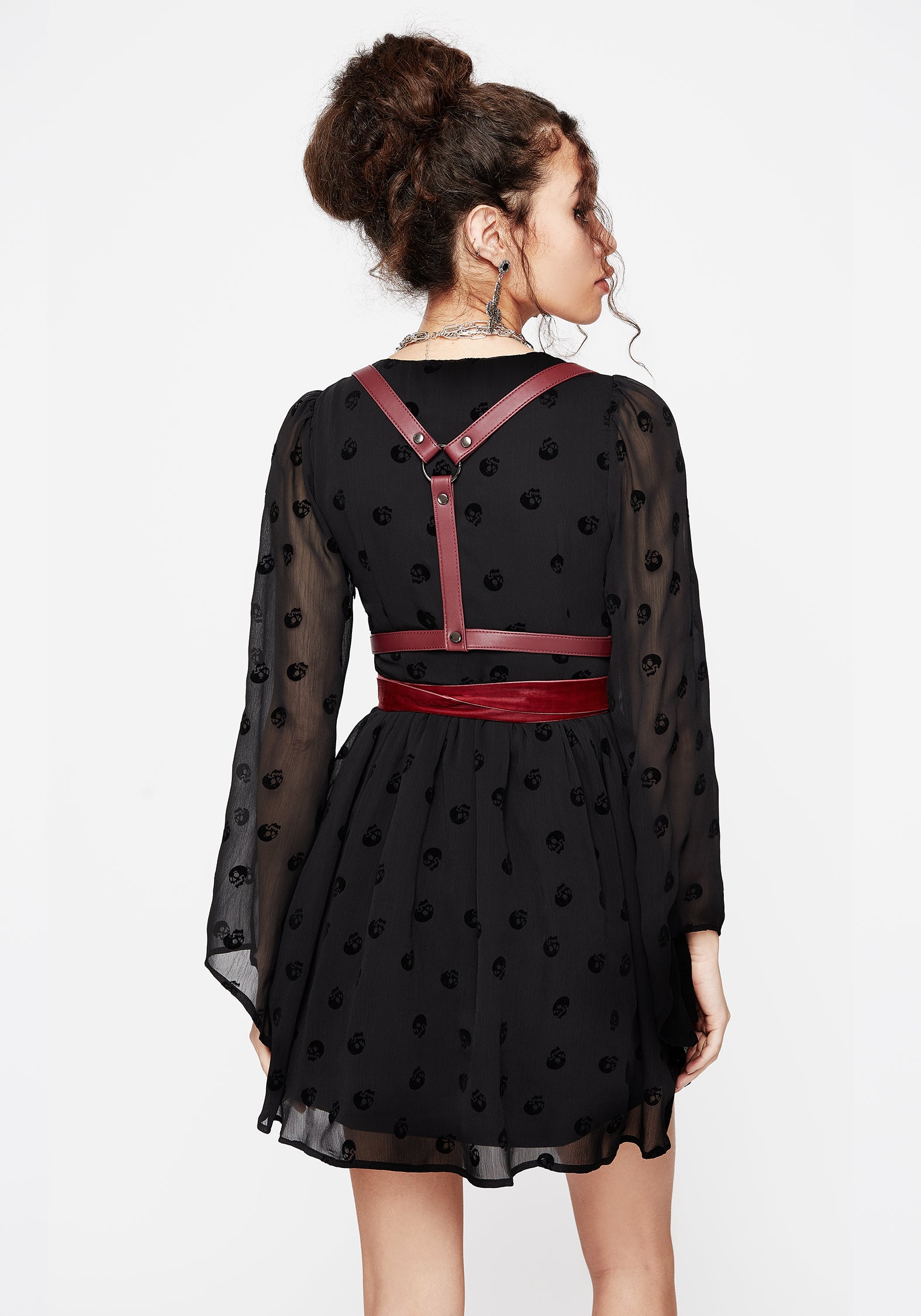Natalia Ribbon Wrap Harness - Oxblood | Disturbia - Shop Women's