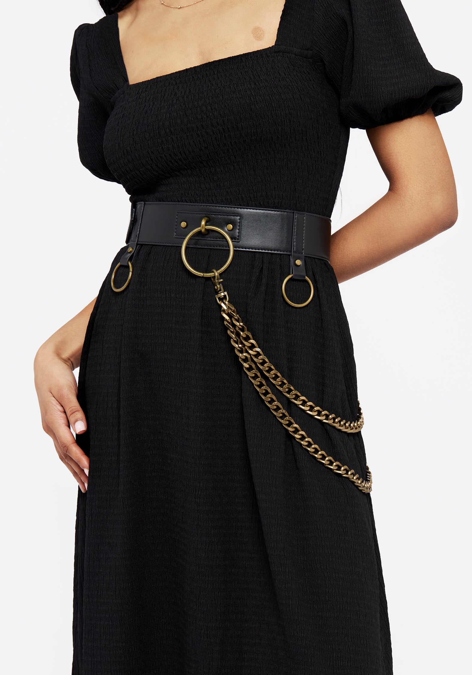 Calliope Chain Belt - Brass | Disturbia - Shop Women's Gothic