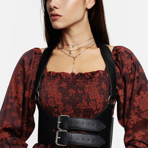 Mercury Buckle Halter Harness | Disturbia - Shop Women's Gothic