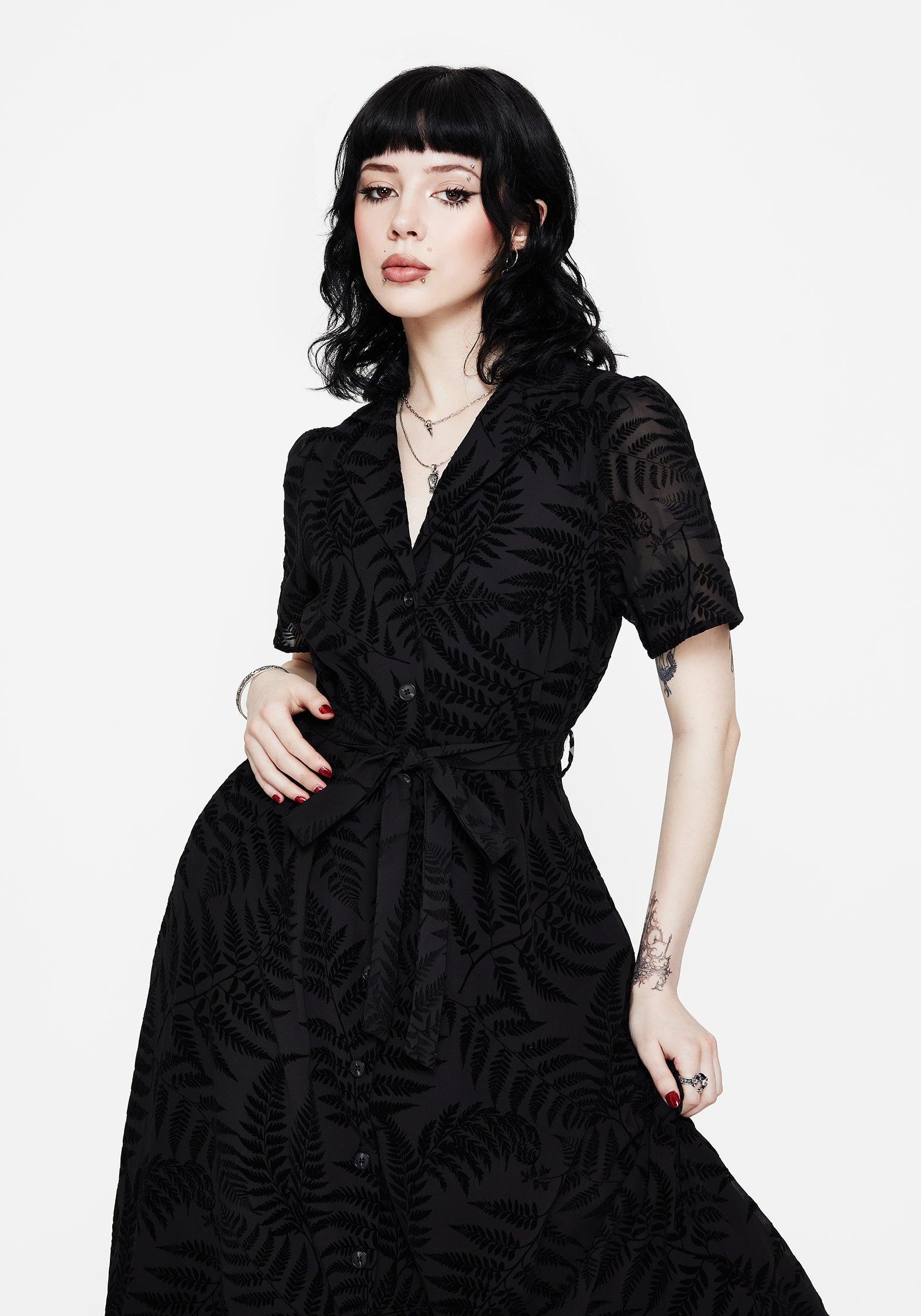 fern midi shirt dress Fern - Linen Midi Shirt Dress With Tie Waist - Blue