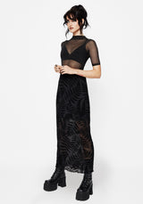 Lunafern Mesh Fern Leaf Midaxi Skirt