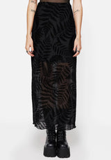 Lunafern Mesh Fern Leaf Midaxi Skirt