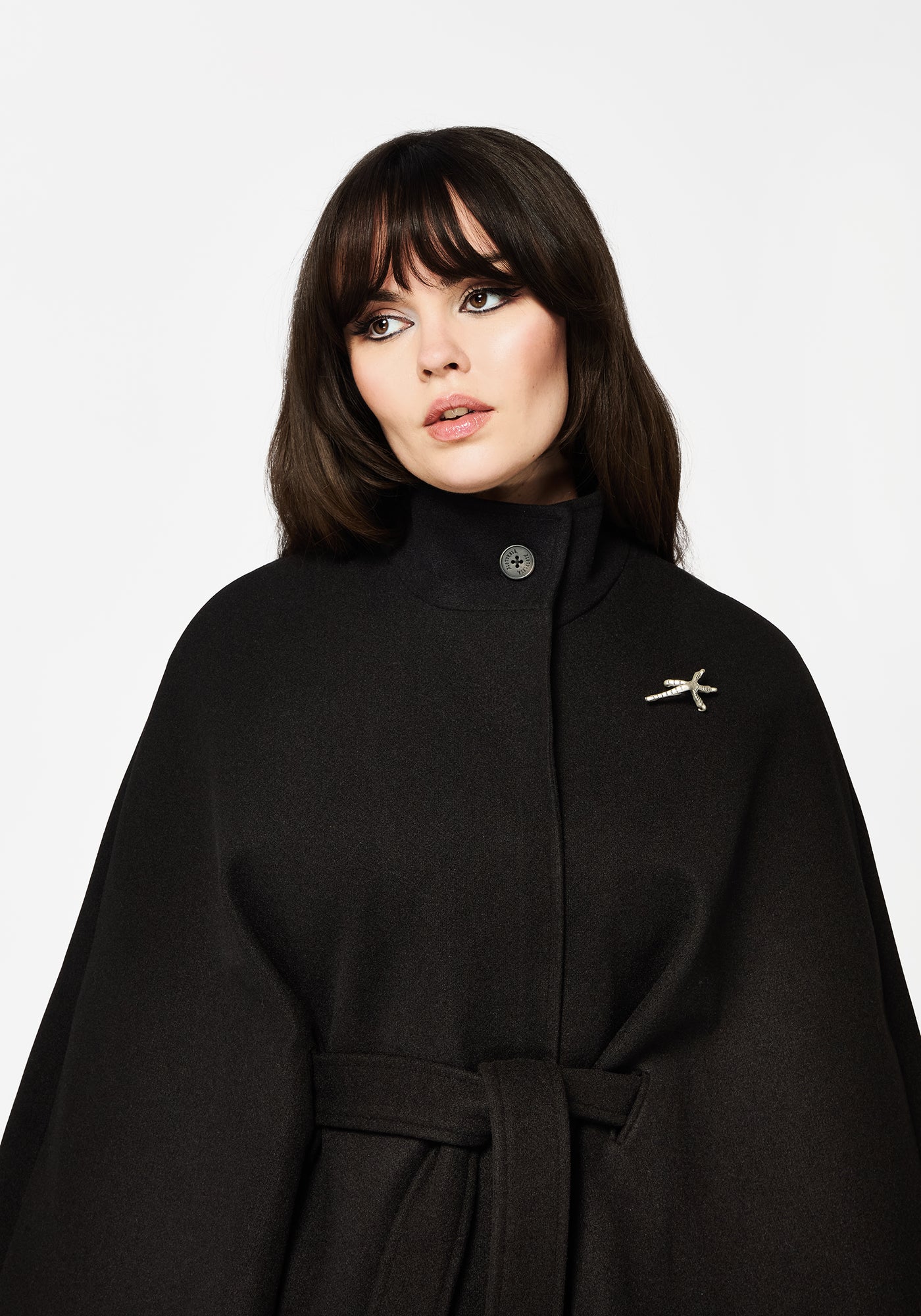 Althea Pin Detail Cape – Disturbia