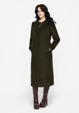 Evelyn Wool-Blend Bug Embossed Longline Coat