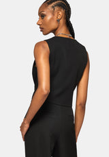 Iris Celestial Tailored Wrap Over Button Waistcoat