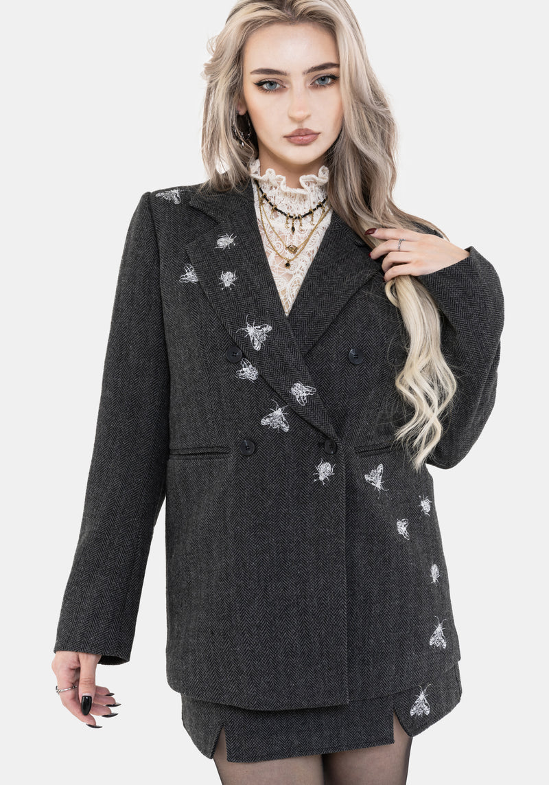 Chrysina Beetle Sequin Embellished Relaxed Blazer