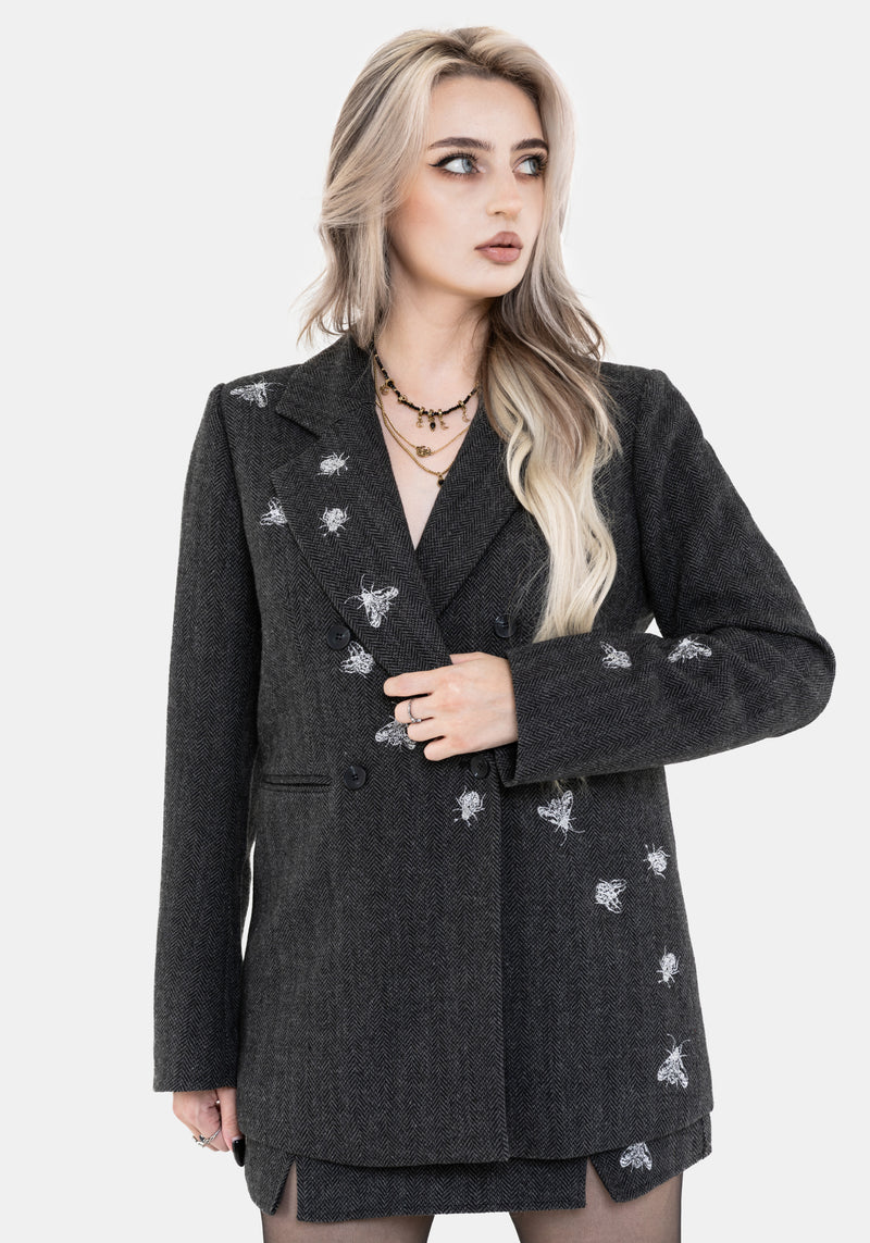 Chrysina Beetle Sequin Embellished Relaxed Blazer