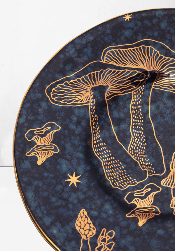 Faefire Foiled Mushroom Print Trinket Dish