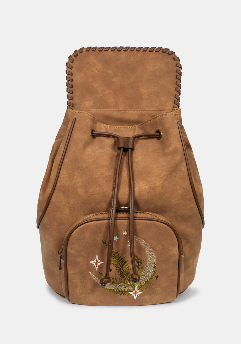 disturbia leather backpack Moonlit Moon Embroidered Backpack – Disturbia