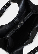 Ophelia Black Belted Shoulder Bag