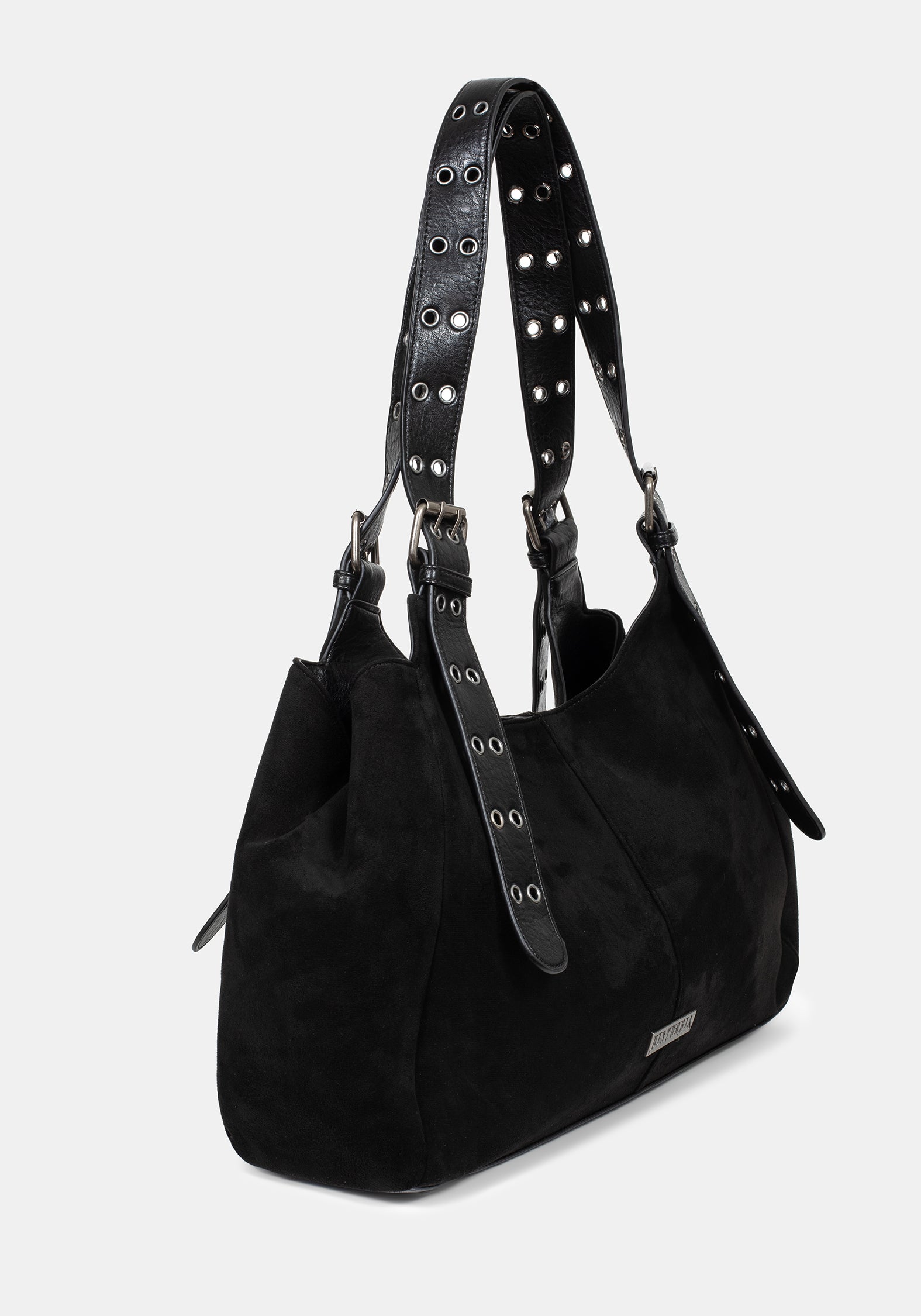 Ophelia Black Belted Shoulder Bag – Disturbia