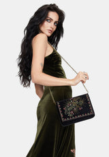 Kobra Snake Embroidered Crossbody Bag
