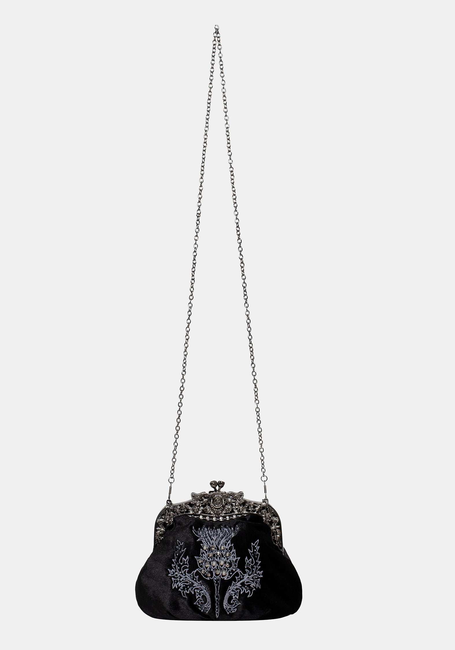 Despair Thistle Beaded Kiss Lock Pouch Bag – Disturbia