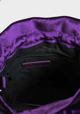 Tamsin Purple Velvet Bucket Bag