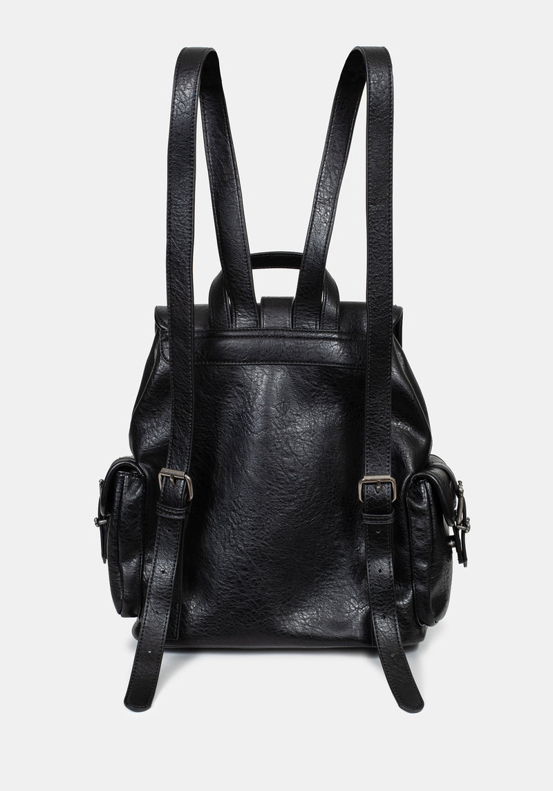 dragon den leather bag-backpack Drakon Bones Backpack – Disturbia