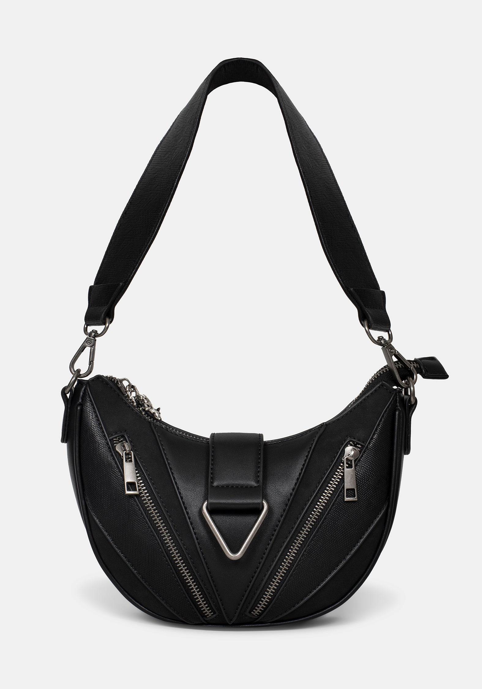 Colette Rat Zip Triangle Hardware Shoulder Bag