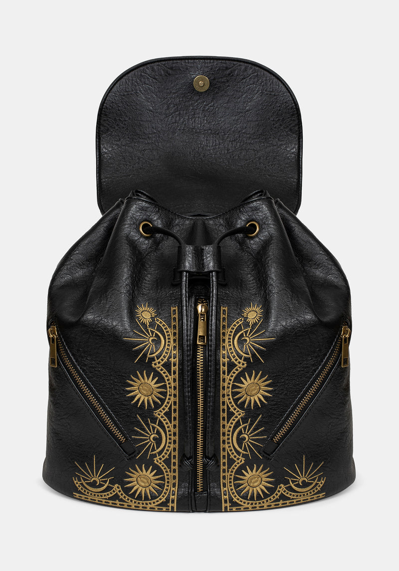 disturbia leather backpack Lunara Celestial Embroidered Backpack