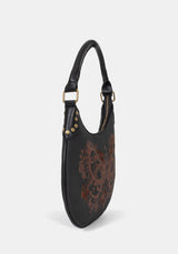 Shade Embroidered Crescent Shoulder Bag