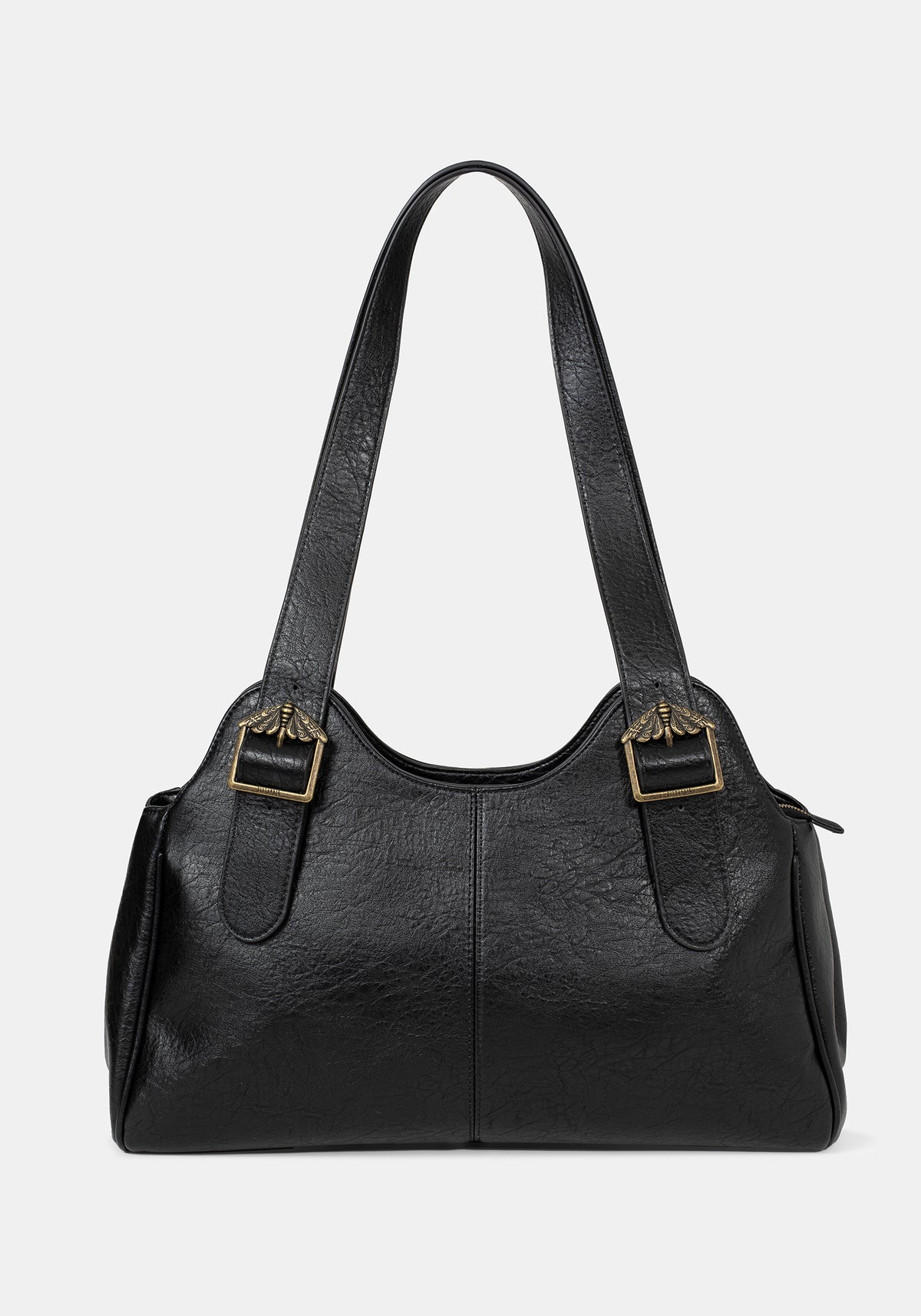 Rosamoth Buckle Shoulder Bag - Black