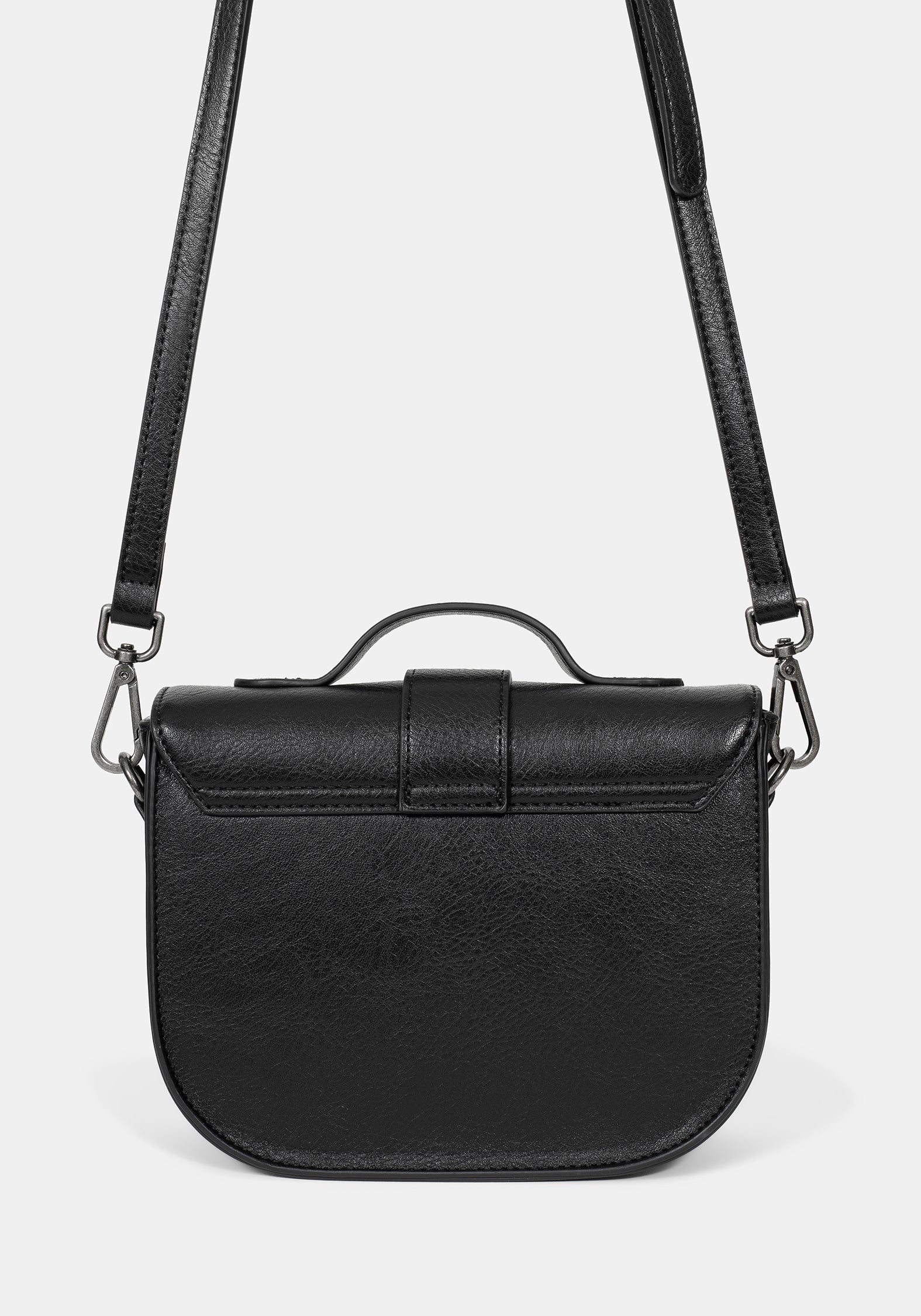 Rosamoth Buckle Crossbody Satchel Bag - Black – Disturbia
