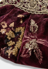Zariah Embroidered Kiss Lock Bag