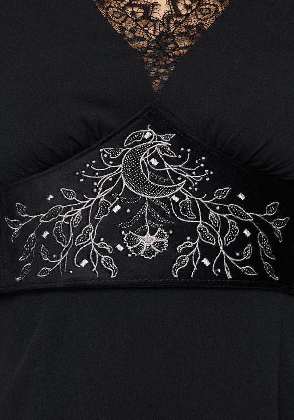 Morrigan Star Crossed Embroidered Waist Belt